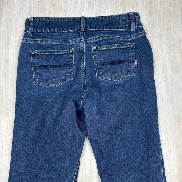 Patagonia Mid Rise Organic Cotton Dark Wash Casual Boot Cut Denim Jeans 28 - Picture 8 of 16